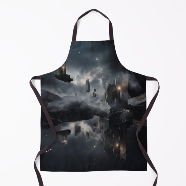 Item preview, Surreal Floating Gothic Ruins with Perfect Mirror Reflection in Starry Night designed and sold by EK-World.