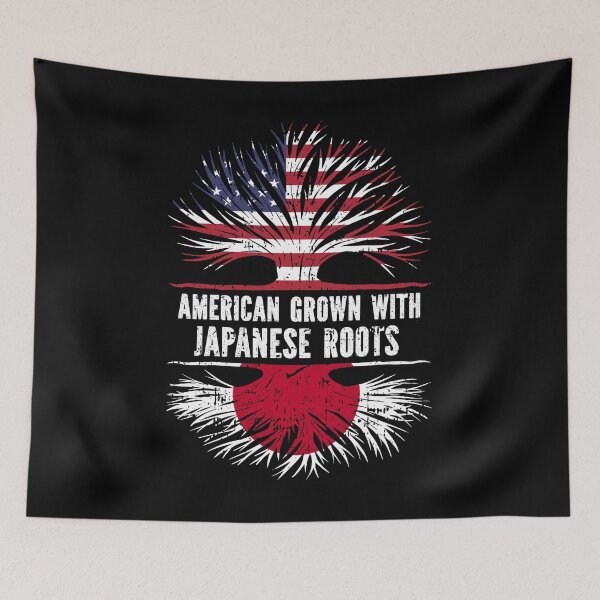 Item preview, American Grown with Japanese Roots USA Flag designed and sold by CosmoKitsch.