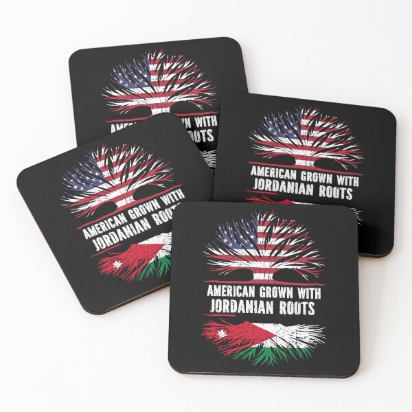 Item preview, American Grown with Jordanian Roots USA Flag designed and sold by CosmoKitsch.