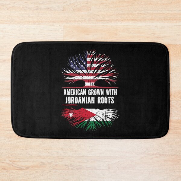 Item preview, American Grown with Jordanian Roots USA Flag designed and sold by CosmoKitsch.