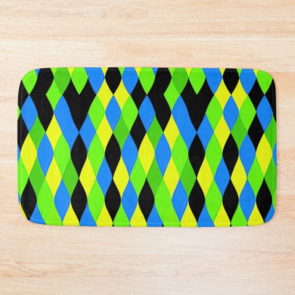 Item preview, Neon Green and Blue Harlequin Diamond Pattern designed and sold by Piotrek0001.