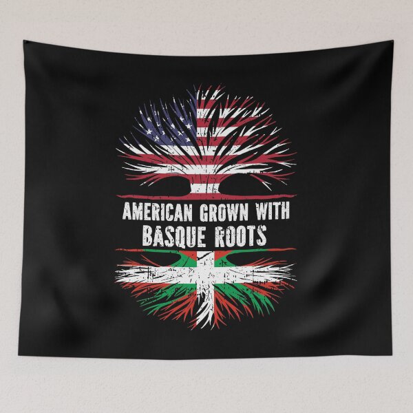 Item preview, American Grown with Basque Roots USA Flag designed and sold by CosmoKitsch.