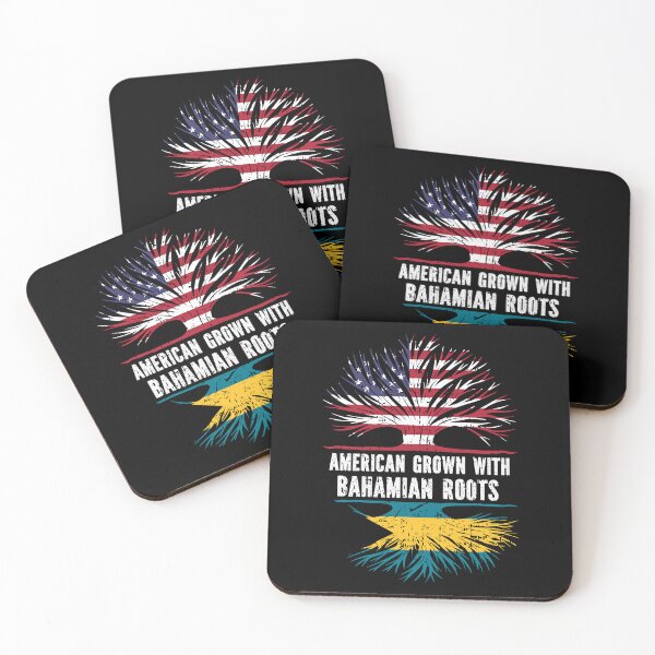 Item preview, American Grown with Bahamian Roots USA Flag designed and sold by CosmoKitsch.
