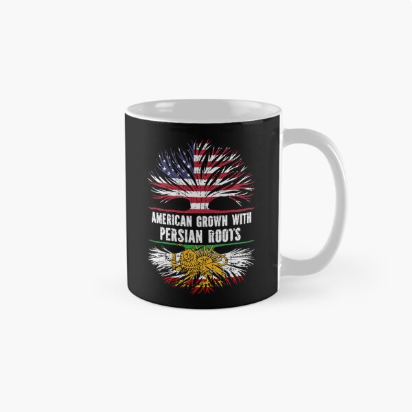 Item preview, American Grown with Persian Roots USA Flag designed and sold by CosmoKitsch.