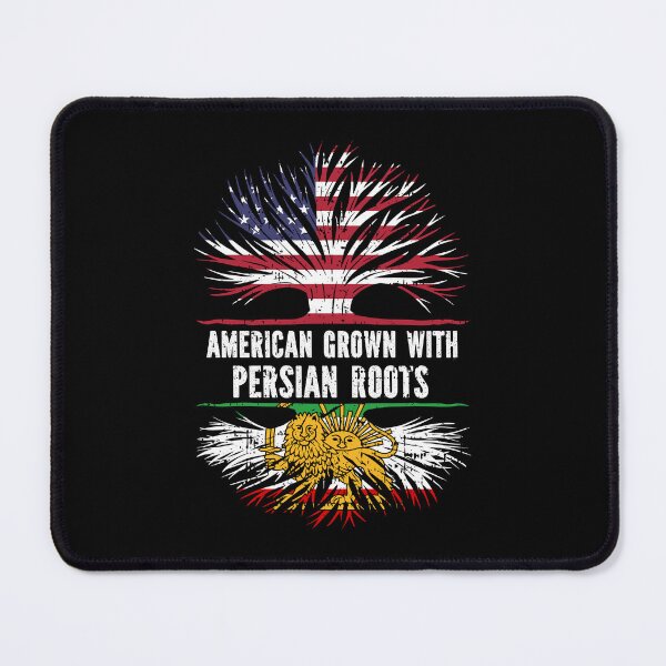 Item preview, American Grown with Persian Roots USA Flag designed and sold by CosmoKitsch.