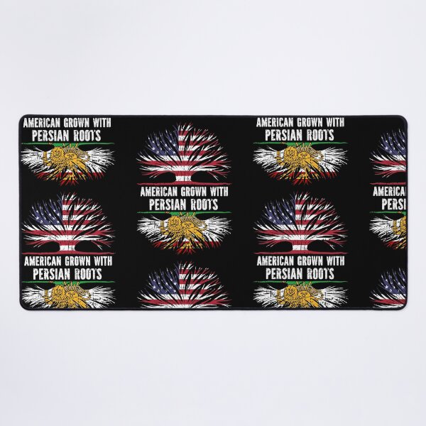 Item preview, American Grown with Persian Roots USA Flag designed and sold by CosmoKitsch.
