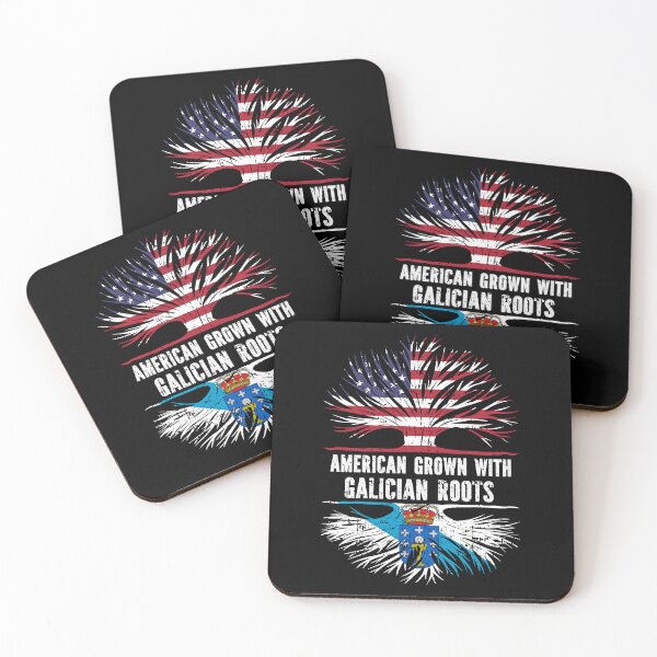 Item preview, American Grown with Galician Roots USA Flag designed and sold by CosmoKitsch.
