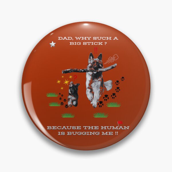 Item preview, Funny German Shepherd Dad Meme – Big Stick Dog Comic | Dog Humor Design designed and sold by InkWaveX.