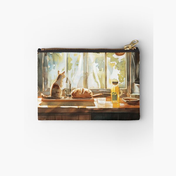 Item preview, Sunlit Kitchen Quiet – Cozy Cat Window Scene designed and sold by JLCableStudio.