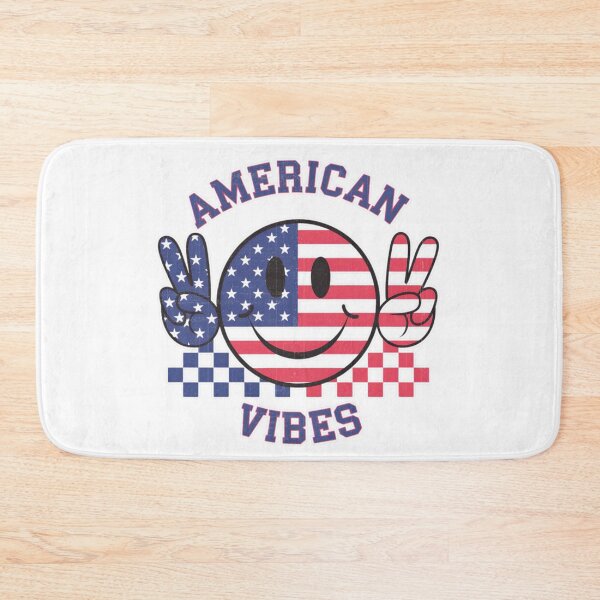 Item preview, American Vibes Retro Smiley Face Patriotic USA Flag Groovy Vintage Americana designed and sold by Ladys-Gents.