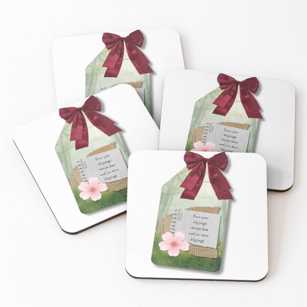 Item preview, Know Your Blessings — Positive Thoughts Gift Tag with Floral Forest Design designed and sold by Darcy'sArtfortheHeart.