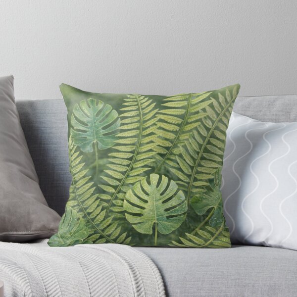 Item preview, Tropical Monstera and Fern Leaves with Water Droplets – Botanical Nature Photography designed and sold by Artondra Hall.