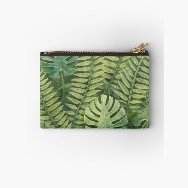 Item preview, Tropical Monstera and Fern Leaves with Water Droplets – Botanical Nature Photography designed and sold by Artondra Hall.