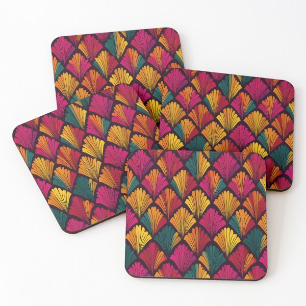 Item preview, Dark Art Deco Scallop Fan Pattern designed and sold by Piotrek0001.
