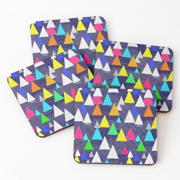 Item preview, Geometric Triangles on Dark Blue Dotted Pattern designed and sold by Piotrek0001.