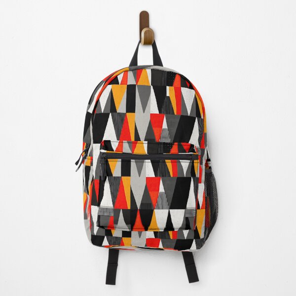 Item preview, Modern Abstract Geometric Triangle Pattern Red Black designed and sold by Piotrek0001.