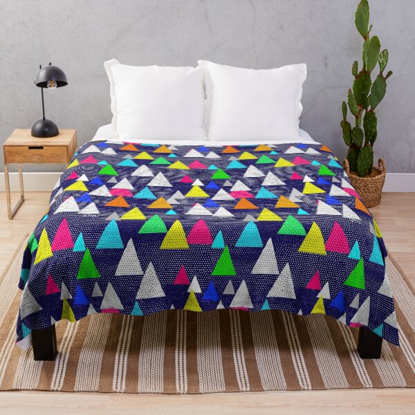 Item preview, Geometric Triangles on Dark Blue Dotted Pattern designed and sold by Piotrek0001.