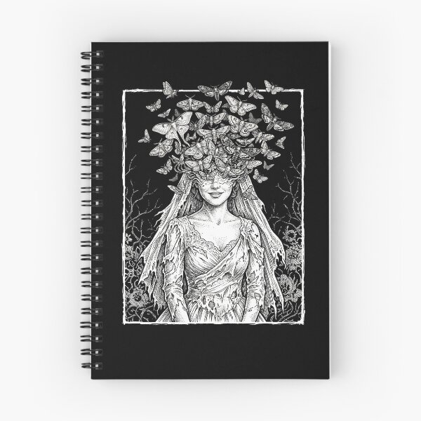 Item preview, The Moth Bride Gothic Wedding Gown and Deaths-head Moths Art designed and sold by 14blast.