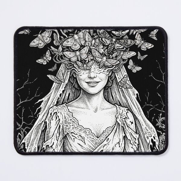 Item preview, The Moth Bride Gothic Wedding Gown and Deaths-head Moths Art designed and sold by 14blast.