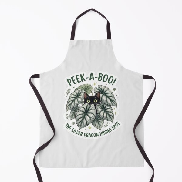 Item preview, Peek-a-Boo Black Cat & Silver Dragon Alocasia - Rare Plant Parent Sticker designed and sold by Barkashow.