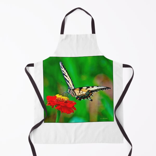 Item preview, Tiger Swallowtail Butterfly on Zinnia Flower designed and sold by AMacGPhilly.