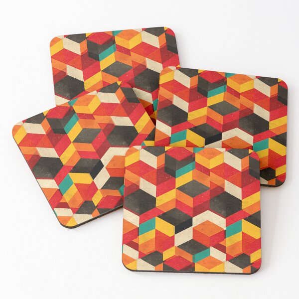 Item preview, Retro 3D Isometric Cube Geometric Pattern designed and sold by Piotrek0001.