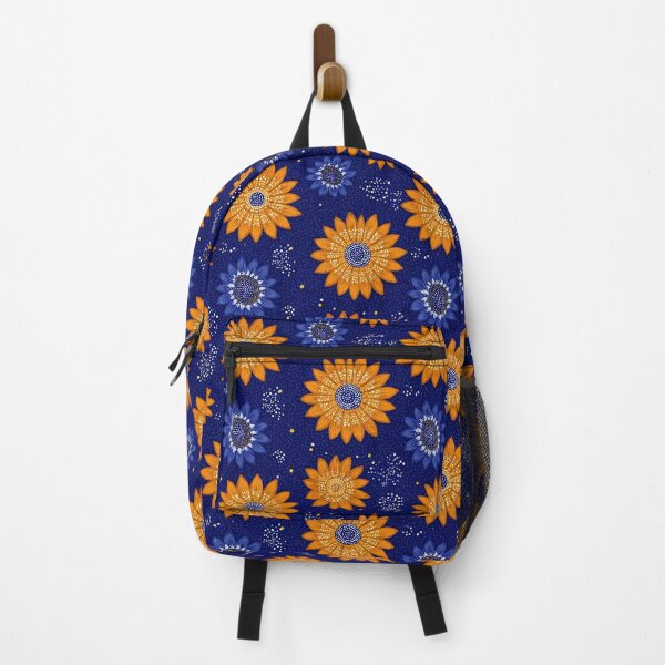Item preview, Yellow Sunflowers on Dark Blue Night Pattern designed and sold by Piotrek0001.