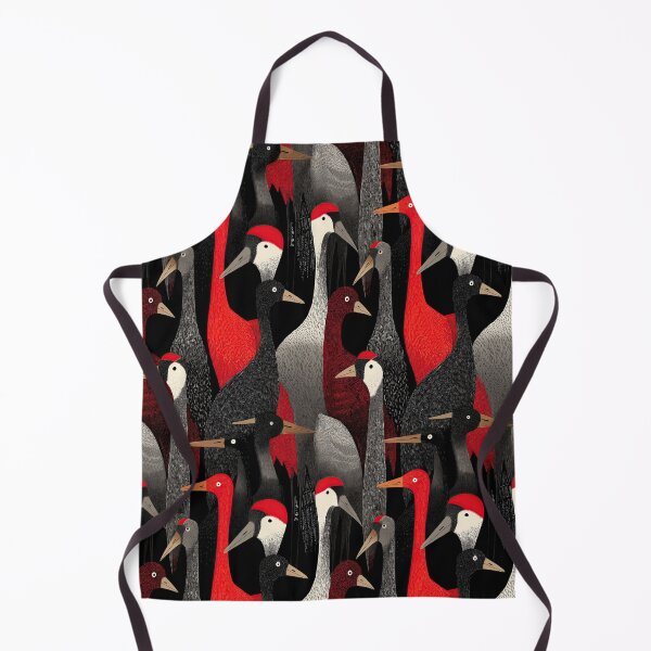 Item preview, Exotic Black Birds with Red Beaks Pattern designed and sold by Piotrek0001.