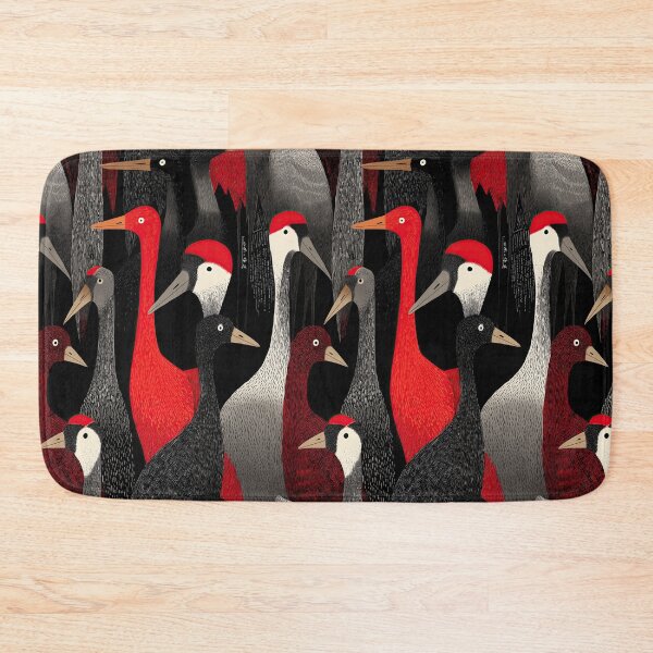 Item preview, Exotic Black Birds with Red Beaks Pattern designed and sold by Piotrek0001.