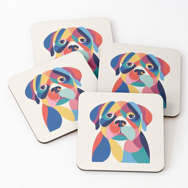 Item preview, Colorful dog art in modern design designed and sold by anytka.