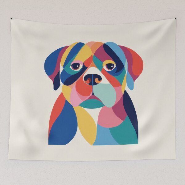 Item preview, Colorful dog art in modern design designed and sold by anytka.