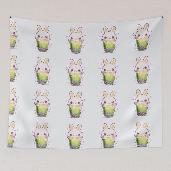 Item preview, Kawaii Bunny Boba Cup • Pastel Easter Aesthetic • Cute Spring Design designed and sold by SmartyWonders.