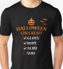 Funny Halloween costume check list T-shirt Unisex T-Shirt