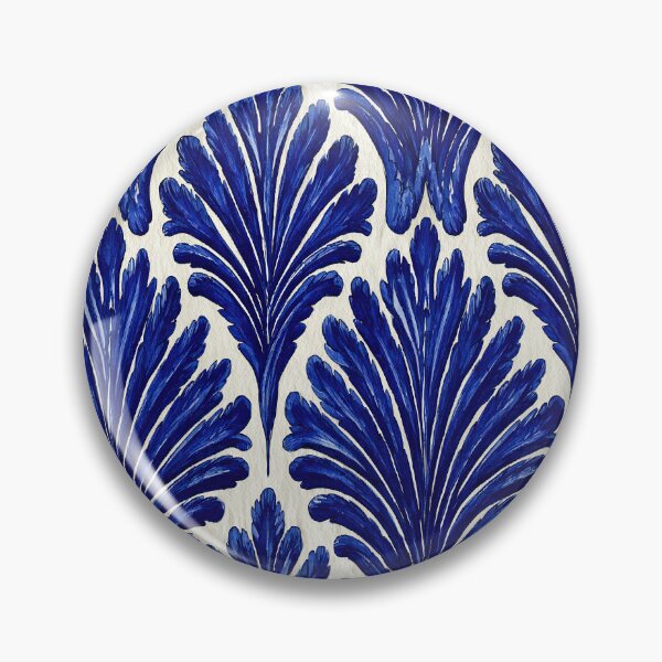 Item preview, Large Blue Abstract Tropical Leaf Motif Pattern designed and sold by Piotrek0001.