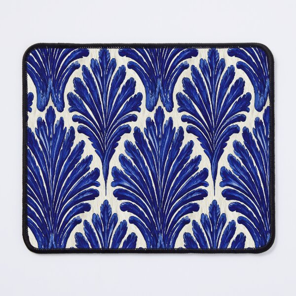 Item preview, Large Blue Abstract Tropical Leaf Motif Pattern designed and sold by Piotrek0001.