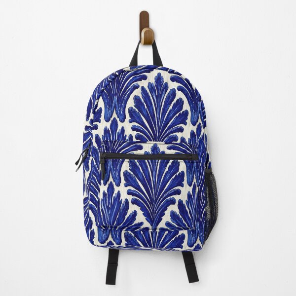 Item preview, Large Blue Abstract Tropical Leaf Motif Pattern designed and sold by Piotrek0001.