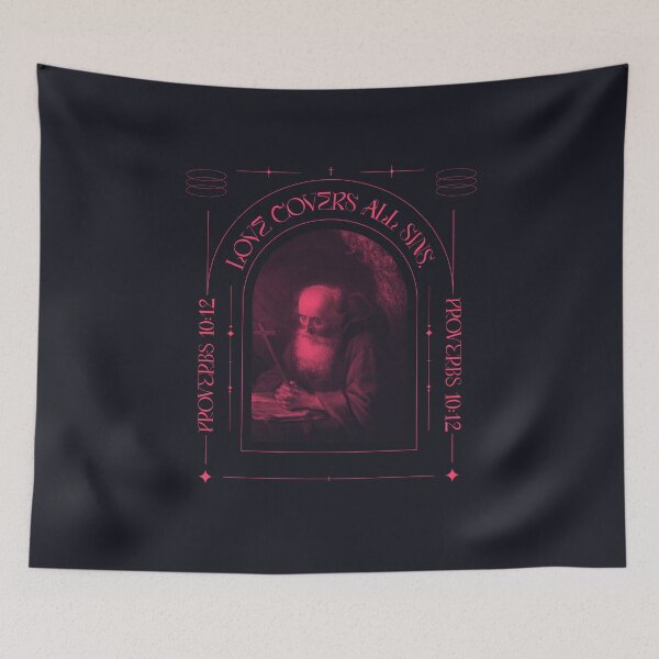 Item preview, Love Covers All Sins Proverbs 10:12 – Old Man and Cross Faith Art designed and sold by WellspringXflow.