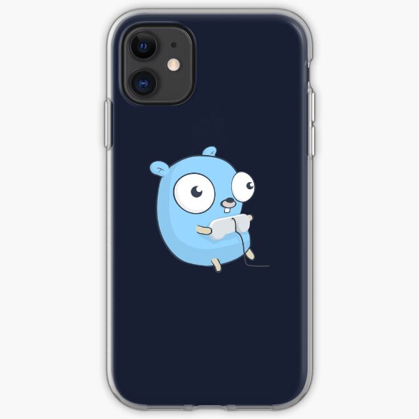 La mascota Golang Gopher: Juegos Funda blanda para iPhone