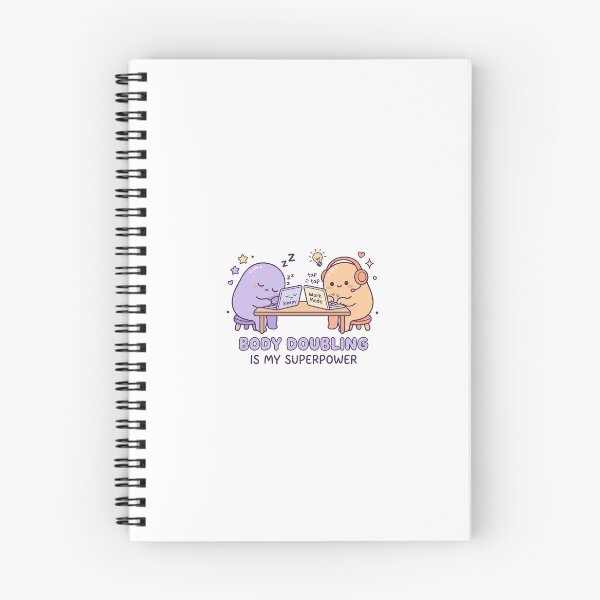 Item preview, Body Doubling Is My Superpower ADHD Sticker Kawaii Neurodivergent Productivity designed and sold by joaopaulosico.
