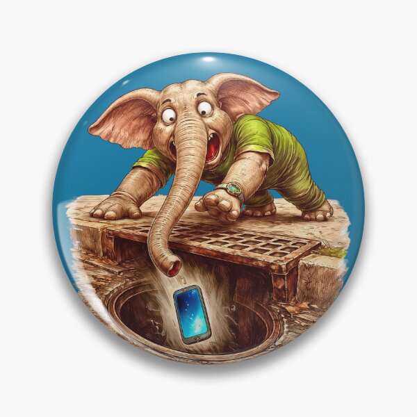 Item preview, Elephant Dropping Sticker – Funny Animal Fail Art designed and sold by Felixuss.