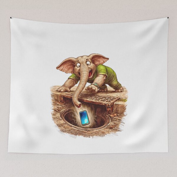 Item preview, Elephant Dropping Sticker – Funny Animal Fail Art designed and sold by Felixuss.