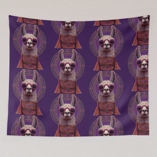 Item preview, Cool Llama with Glasses – Funny Trendy Animal Art designed and sold by velvetskyco.