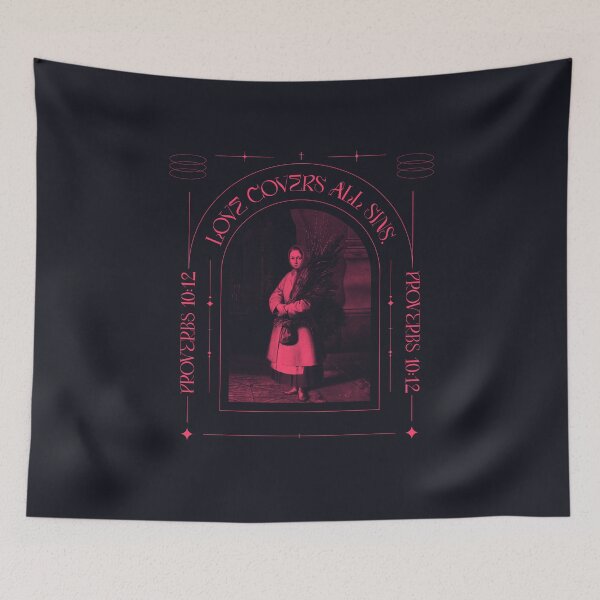 Item preview, Love Covers All Sins Proverbs 10:12 – Simple Village Girl Harvest Art designed and sold by WellspringXflow.