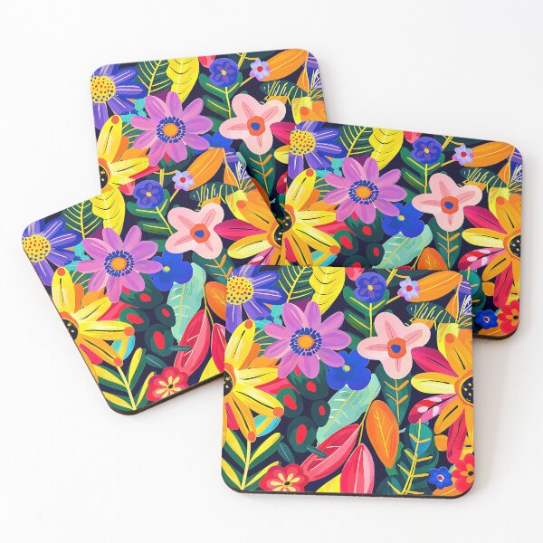 Item preview, Funky Retro 1960's Hippie Colorful Flowers Design Art  designed and sold by DEC02.