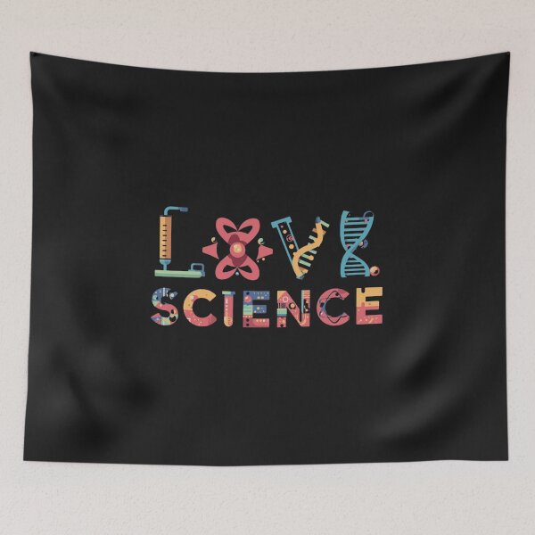 Item preview, Colorful STEM Science Love Typography Art designed and sold by SOOLEZDRAWS.