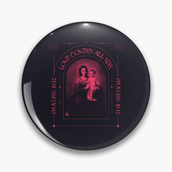 Item preview, Love Covers All Sins Proverbs 10:12 – Virgin Mary and Baby Jesus Art designed and sold by WellspringXflow.