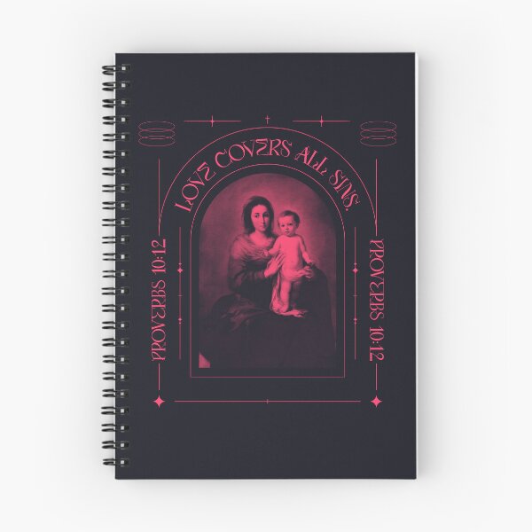 Item preview, Love Covers All Sins Proverbs 10:12 – Virgin Mary and Baby Jesus Art designed and sold by WellspringXflow.