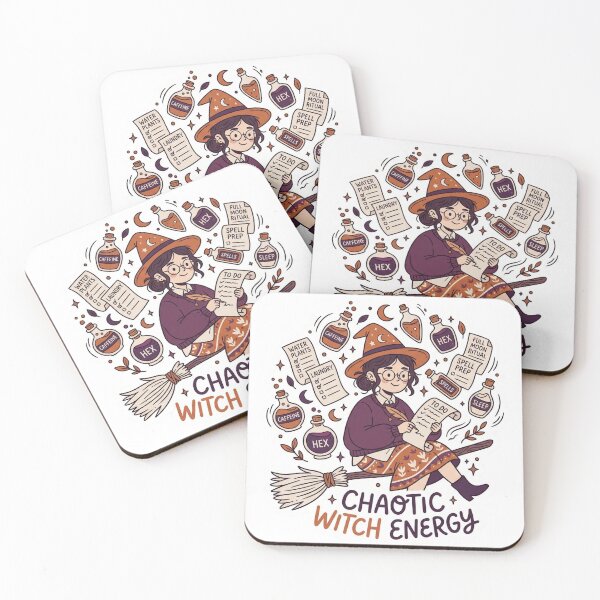 Item preview, Chaotic Witch Energy ADHD Sticker Funny Neurodivergent Witch Gift Kawaii Witchy designed and sold by joaopaulosico.