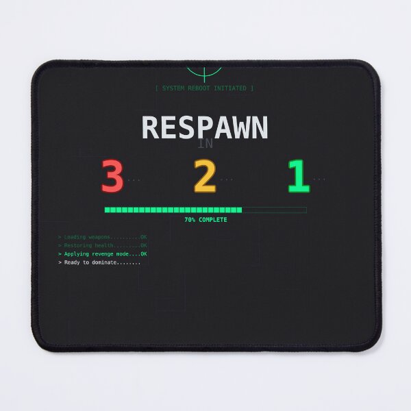 Item preview, Respawn In 3 2 1 — Cyberpunk Gamer HUD designed and sold by olzay.