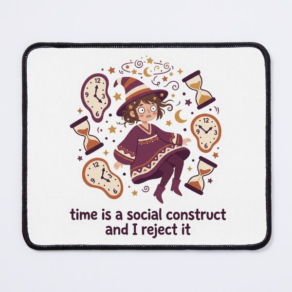 Item preview, Time Is A Social Construct ADHD Sticker Funny Time Blindness Witch Neurodivergent Gift designed and sold by joaopaulosico.
